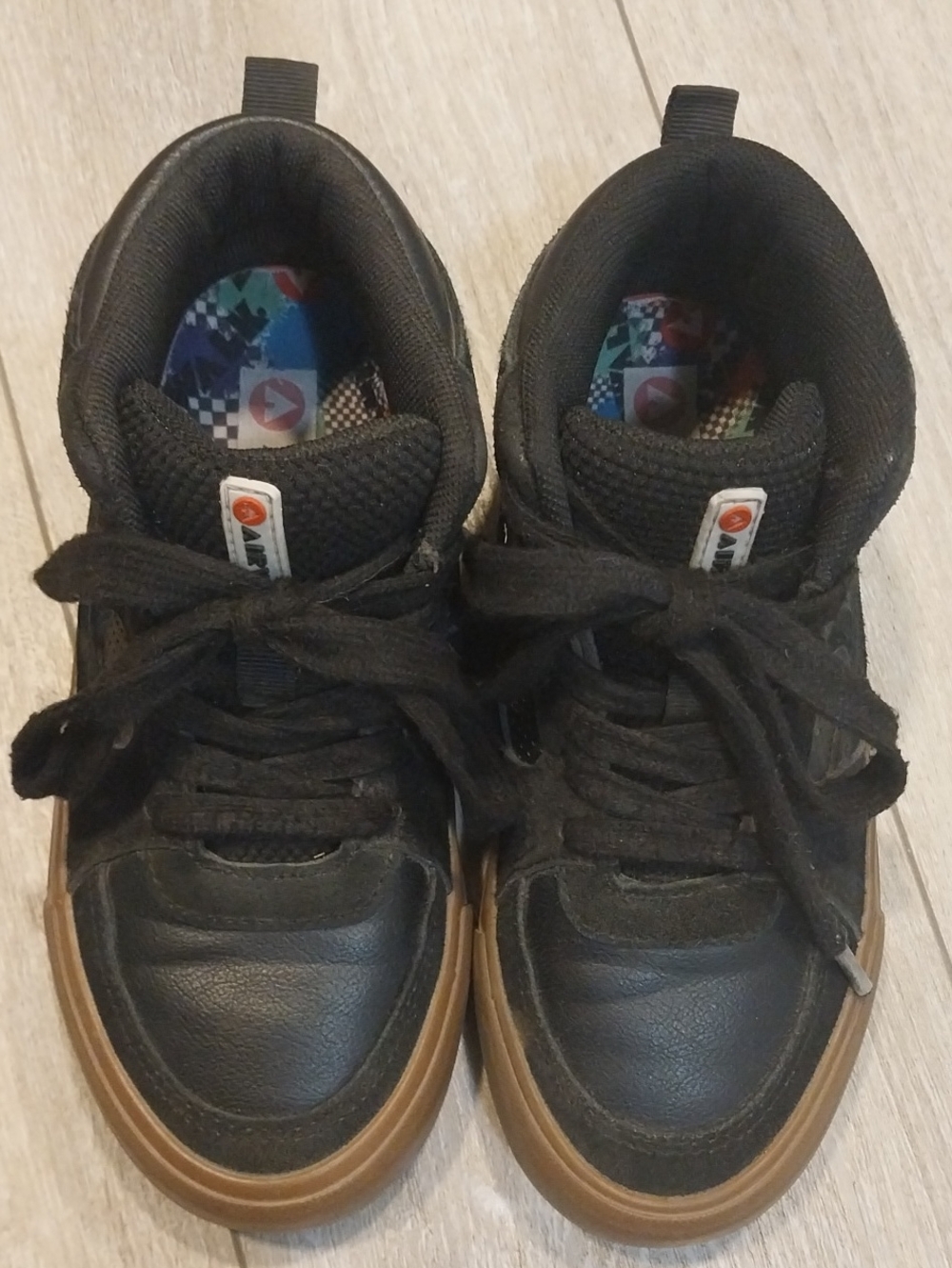 Airwalk Kids Black Sneakers with Brown Outsole